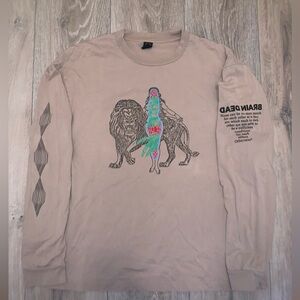 Brain Dead Heatwave Long Sleeve T-shirt Tan Size: Medium